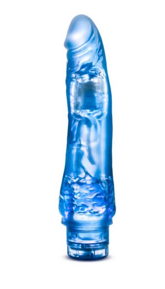 8 inches realistic vibrating dildo blue