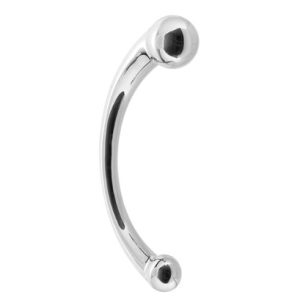 8 Inch Stainless Steel Curved G-Spot Dildo