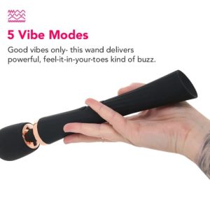 Luxury Slim Rechargeable Wand in Black