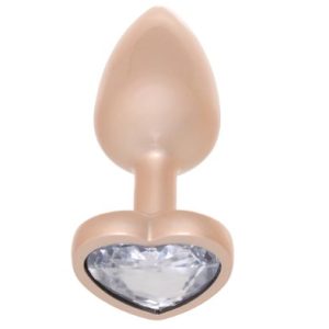 Booty Bling Gold Metal Jewelled Butt Plug in Small
