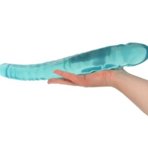 Crystal Jellies 18 Inch Double Dildo in Teal
