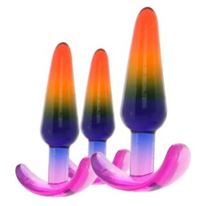 Crystal Jellies Anal Trainer Set in Rainbow